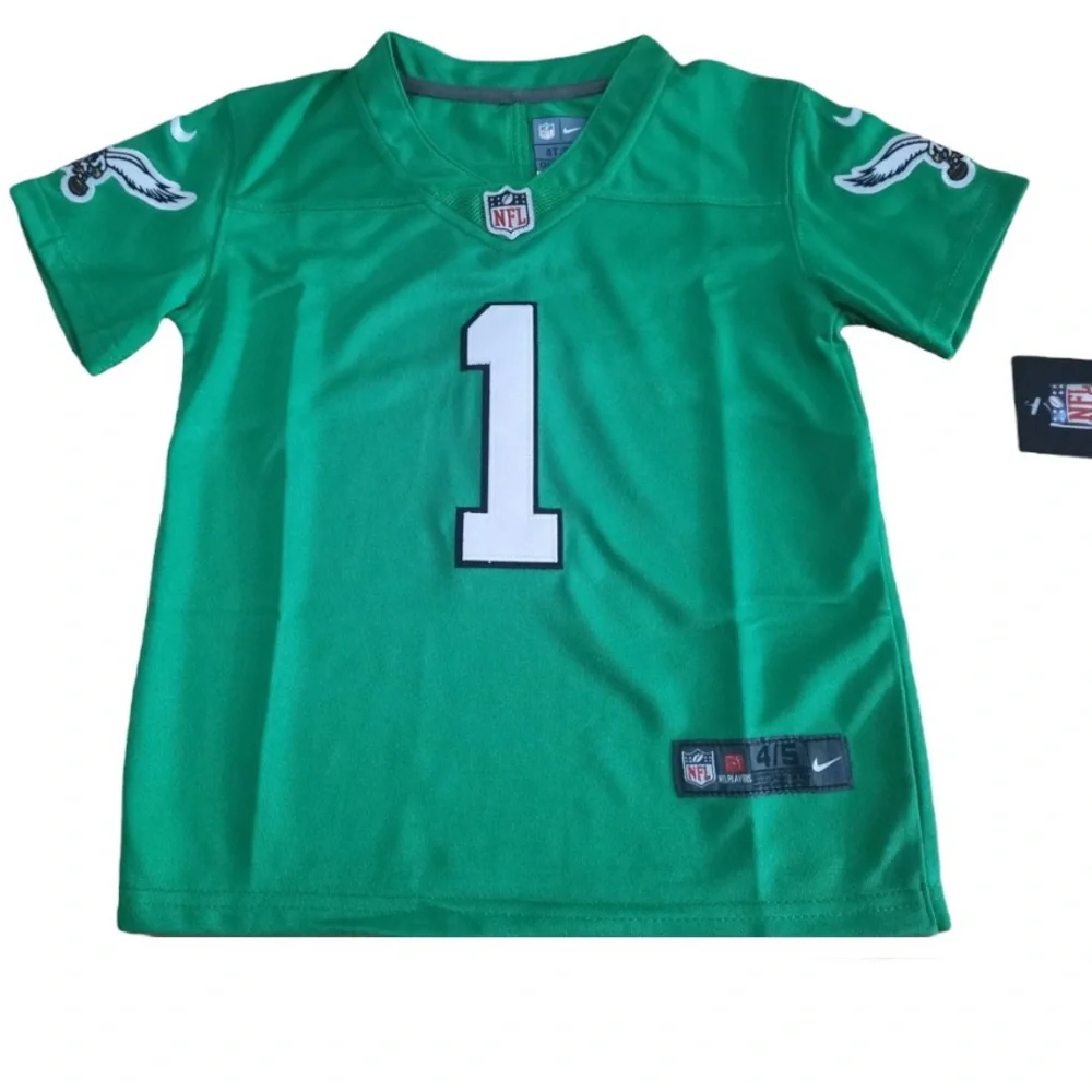 Kids Philadelphia Eagles Jalen Hurts Kelly Green NFL Jersey Youth S